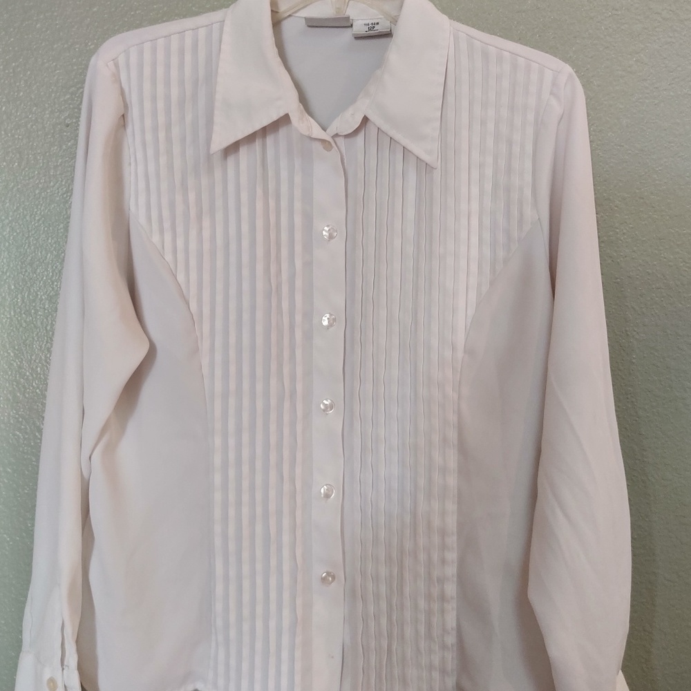 Liz Baker 12P white blouse